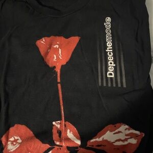 Depeche Mode Black and Red Graphic Tee